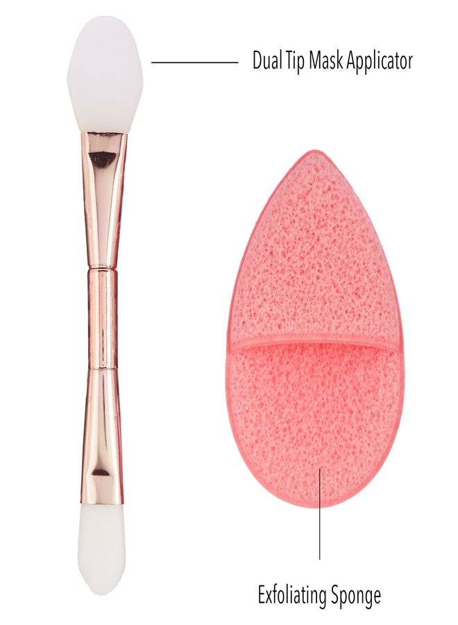 Expressions 3pc Facial Cleansing Kit - Silicone Face Scrubber, Exfoliating Face Sponge, and Dual Ended Mask Applicator | Esthetician Supplies & Spa Accessories for Women - Image 4